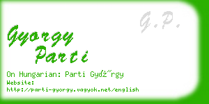 gyorgy parti business card